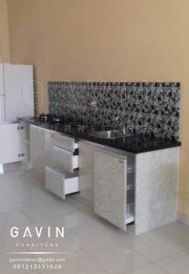 lemari dapur rak piring kabinet bawah model minimalis