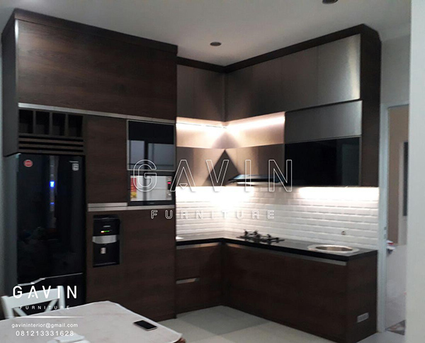desain lemari dapur gantung minimalis modern terbaru