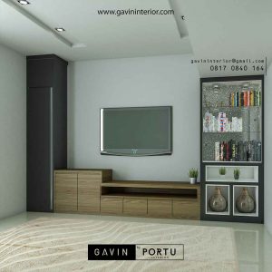 backdrop tv mewah ruangan keluarga desain minimalis