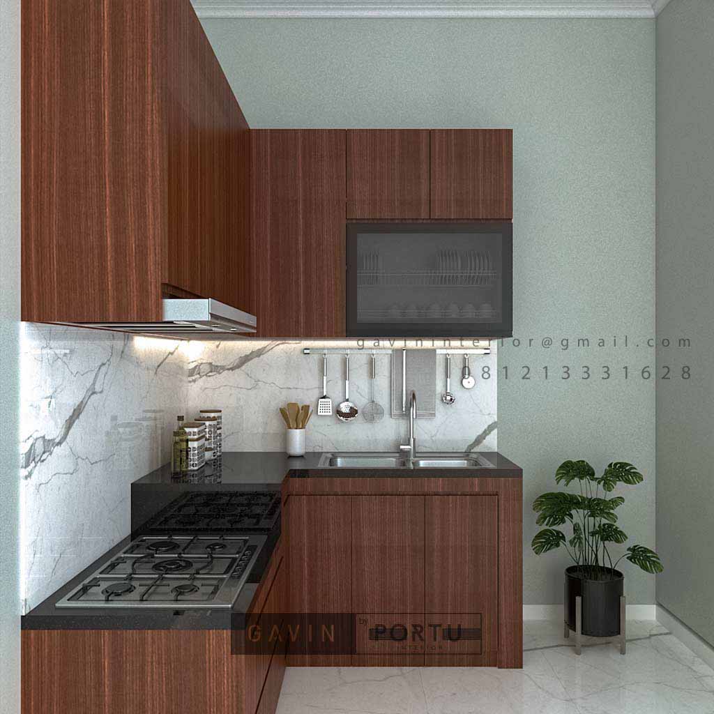Buat Kitchen Set Motif Kayu Komplek Metro Permata Karang Tengah Tangerang ID5162P